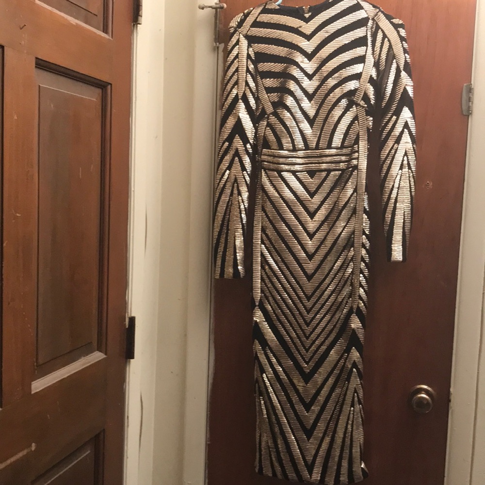 Black and gold dress